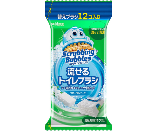 N スクラビングバブル 流セルトイレブラシ フローラルソープ 替え 12個入画像