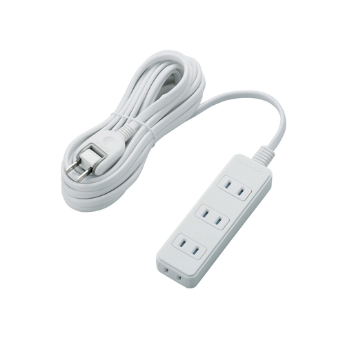 ほこり防止付きシャッタータップ　４個口　ＷＨ　５ｍ画像