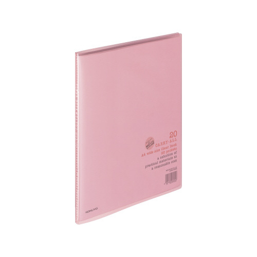 クリヤーブックキャリーオール固定Ａ４ワイド２０Ｐ桃画像