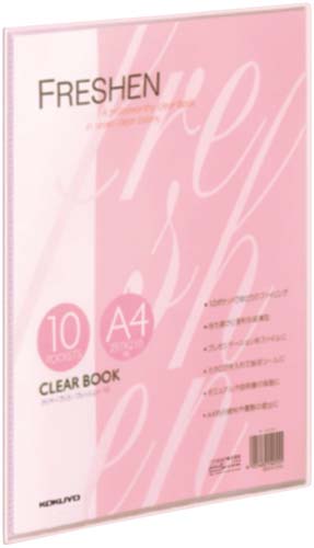 クリヤーＢフレッシェン固定式　Ａ４縦１０Ｐ桃１０冊画像
