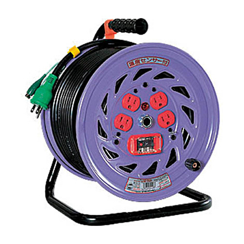 ｺｰﾄﾞﾘｰﾙ 単相100V 50mｺﾝｾﾝﾄ穴4個ｱｰｽ･ﾌﾞﾚｰｶ付 1台画像