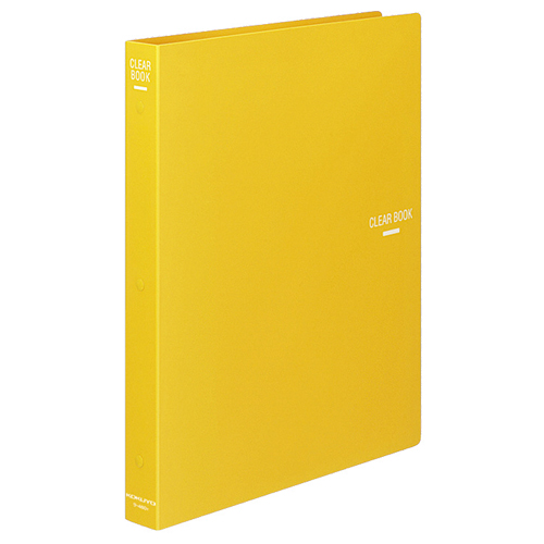 ｸﾘﾔｰﾌﾞｯｸ(替紙式) A4ﾀﾃ 30穴 23ﾎﾟｹｯﾄ付属 背幅34mm 黄 1冊画像