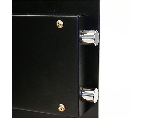 435x365x 200mm/外寸 コンパクト金庫 金庫が上から見える状態で、取っ手とロック部分が強調されている