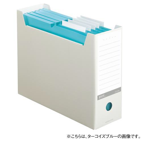 個別フォルダー<NEOS>A4 30mm 緑 緑色のフォルダーが整然と積み重なり、前面の横に広がる。