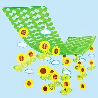 バリューひまわり畑プリーツハンガー画像