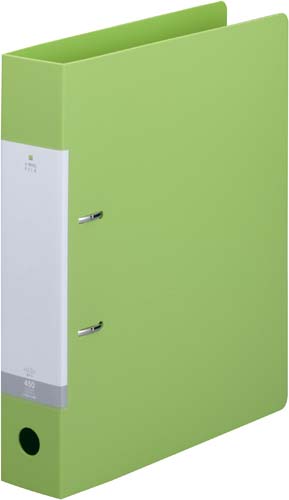 Ｄリング２穴ファイル　黄緑Ａ４縦背幅５６ｍｍ画像