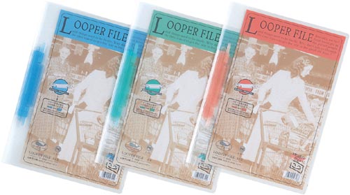 ルーパーファイル　背幅６ｍｍ　Ａ４縦　赤