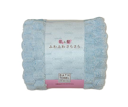 マイクロファイバーバスタオル MF ポコポコ 60×120cm BLUE 1セット（10枚入）画像