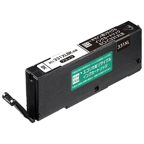 ﾘｻｲｸﾙｲﾝｸ ﾌﾞﾗｯｸ(染料) 大容量 [ｷﾔﾉﾝ:BCI-331XLBK互換] ECI-C331XLB 1個画像