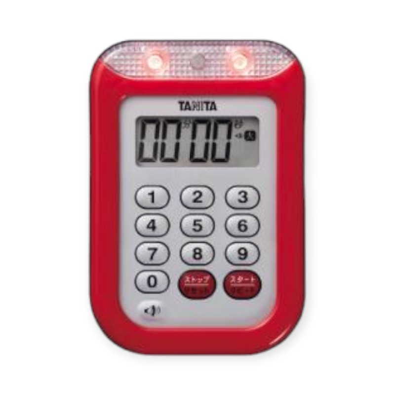 調理道具 タニタ TD-377-RD(レッド) 大音量タイマー100分計画像