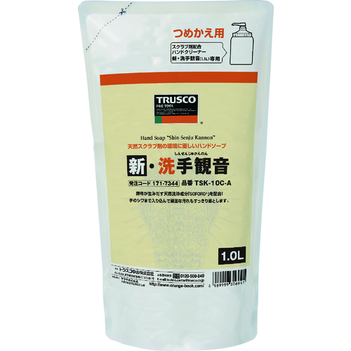 ＴＲＵＳＣＯ　ハンドソープ　新・洗手観音　詰替パック　１．０Ｌ画像
