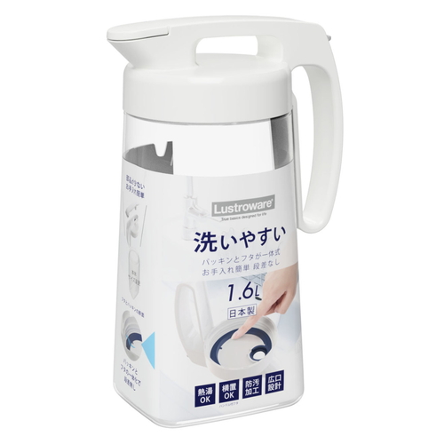 ピッチャー 1.6L シームレス パッキン一体型 ワンタッチ ラストロ 耐熱 横置き プラスチック画像