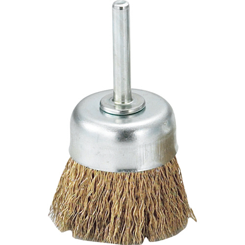 軸付ｶｯﾌﾟﾌﾞﾗｼ電動用(軸径6mm) ｺﾞｰﾙﾄﾞﾒｯｷ線 線径0.25mm 1個画像