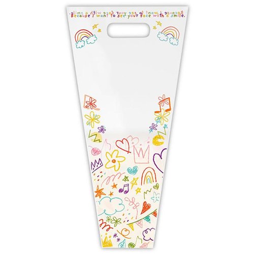 ラッピング用品 HCY-BOP1 ハッピークレヨンOPPギフトバッグ-1(50枚) ヘッズ画像