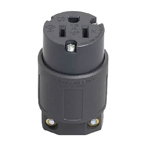 平刃形 ﾅｲﾛﾝｺﾈｸﾀﾎﾞﾃﾞｨｰ 接地2P15A125V 1個画像