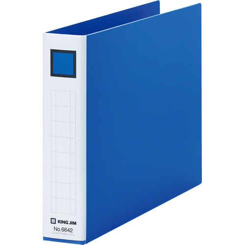 ﾚﾊﾞｰﾘﾝｸﾞﾌｧｲﾙ A5ﾖｺ 2穴 250枚収容 背幅33mm 青 1冊画像