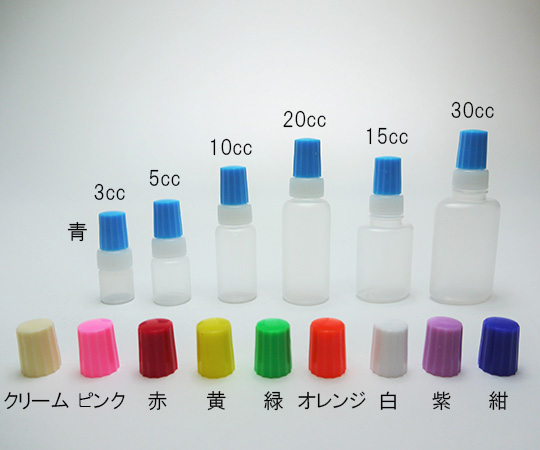 C点容器（ネジ式ノズル） 3ccセット 白 1箱（100個入）画像