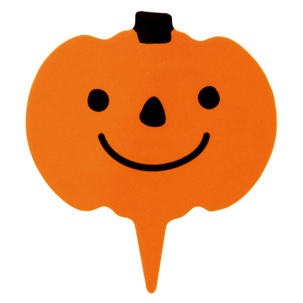 スウィーツ用品 ハロウィンケーキピック カボチャ-1(100枚) ヘッズ画像