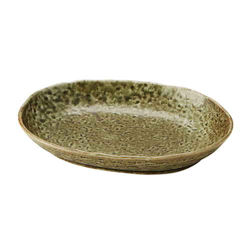 カレー皿 23cm 楕円 緑釉 皿 食器 陶器 美濃焼画像