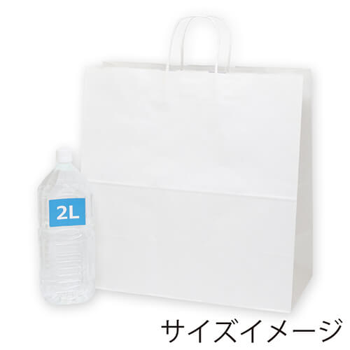 ギフト用やショップバッグに！白無地の大型手提げ紙袋