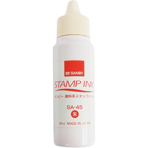 顔料系ｽﾀﾝﾌﾟ台 補充ｲﾝｸ 30mL 朱 1個画像