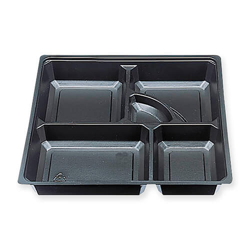 エフピコチューパ 仕出し弁当容器 紙ボックス中仕切 75-75 黒 50枚画像