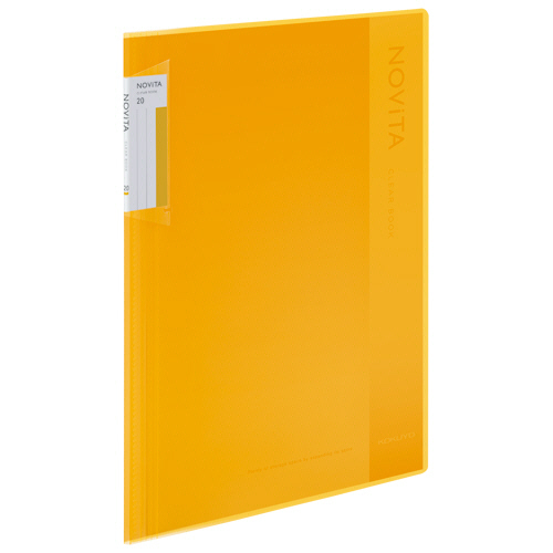 ｸﾘﾔｰﾌﾞｯｸ(ﾉﾋﾞｰﾀ) 固定式 A4ﾀﾃ 20ﾎﾟｹｯﾄ 背幅5-40mm 黄 1冊画像