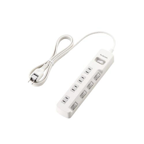 省エネタップ　一括＆個別スイッチ　４個口　２ｍ画像