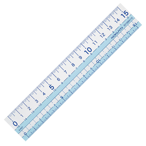 直線定規(まなびすと)(再生PET樹脂製) 15cm ﾌﾞﾙｰ 1ｾｯﾄ(10本)画像