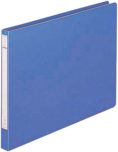 パンチレスファイル厚とじ　藍Ｂ４横背幅２５ｍｍ画像