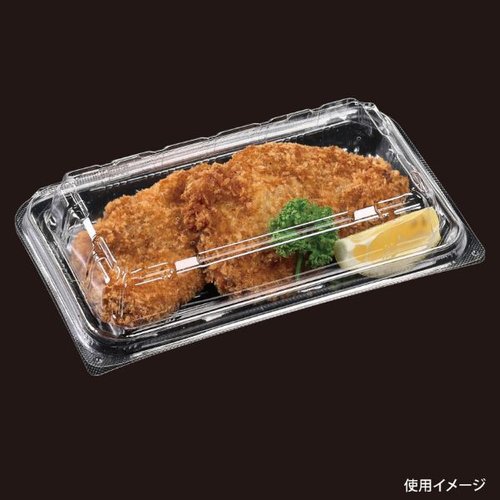 フードパック OSA23-14(46) エフピコ クリアな袋に収められた商品が横向きに配置されている様子
