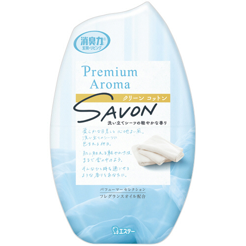 お部屋の消臭力 Premium Aroma SAVON ｸﾘｰﾝｺｯﾄﾝ 400mL 1ｾｯﾄ(3個)画像
