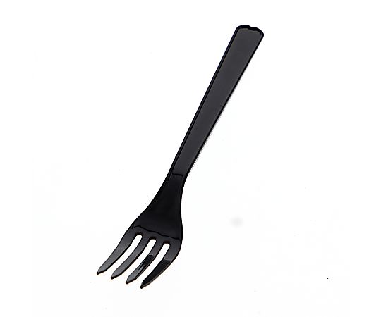 プラスチックフォーク 16cm 単袋 黒 100本入画像