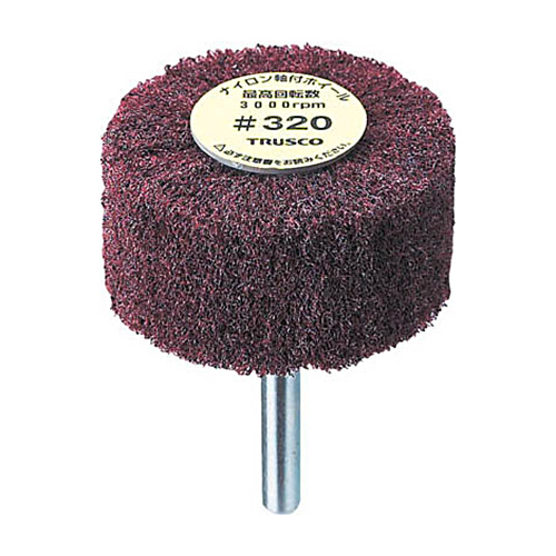 ﾅｲﾛﾝ軸付ﾎｲｰﾙ 外径30×厚25×軸6 320♯ 1箱(5個)画像