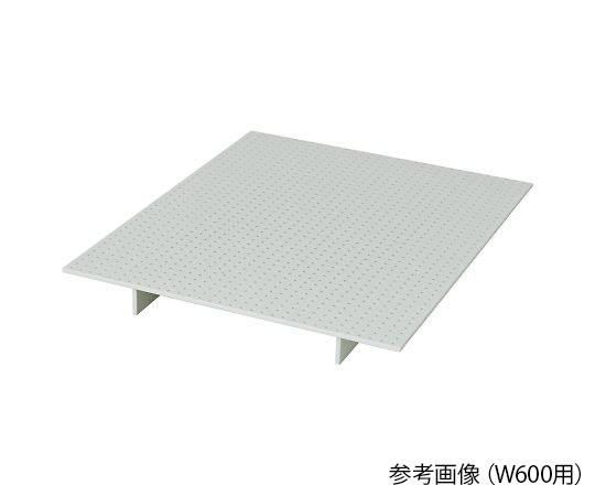 PVC流し台 W600用 スノコ 白いスノコが上から見える状態、側面に縁取りが施されている