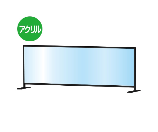 ブラックパーテーションスタンド　600×1700mm　ロウ画像