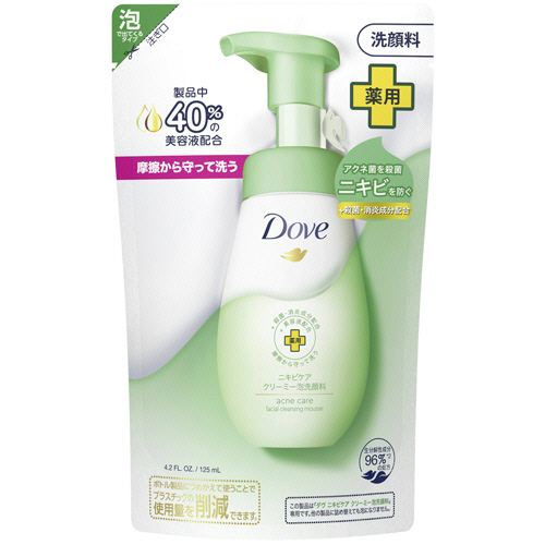 ﾀﾞｳﾞ ﾆｷﾋﾞｹｱ ｸﾘｰﾐｰ泡洗顔料 つめかえ用 125ml 1個画像