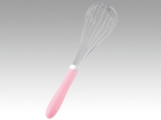 調理用品 TKG抗菌カラーハンドル泡立 40cmピンク画像