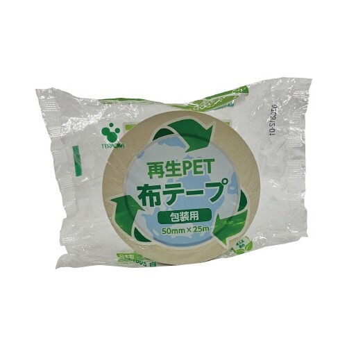 再生ＰＥＴ布テープＮｏ．１６０５　白　３０巻画像