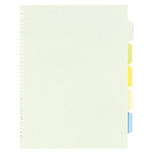 透明ｲﾝﾃﾞｯｸｽﾎﾟｹｯﾄ(多穴) B4ﾀﾃ 36穴 5色5山 1ｾｯﾄ(5組)画像