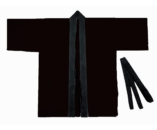 カラー不織布ハッピ 子供用 S 黒画像
