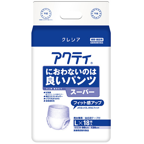 ｱｸﾃｨ におわないのは良いﾊﾟﾝﾂ ｽｰﾊﾟｰ L 1ｾｯﾄ(72枚:18枚×4ﾊﾟｯｸ)画像