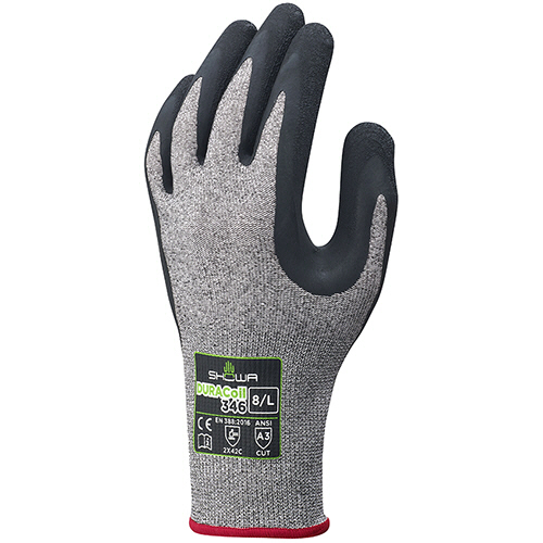 耐切創背抜き手袋 ﾃﾞｭﾗｺｲﾙ 346 XL ｸﾞﾚｰ 1双画像