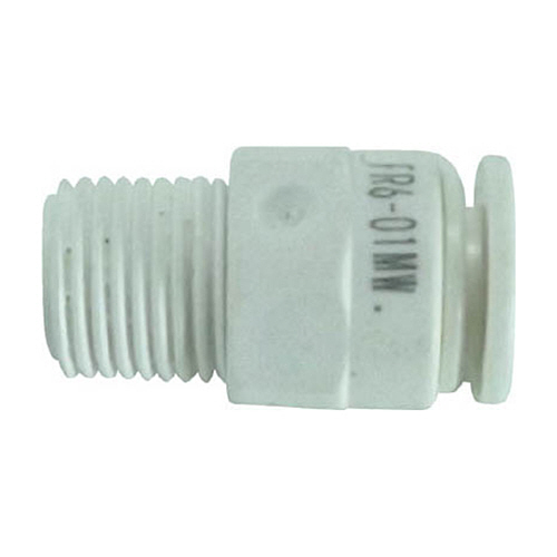 ﾀｯﾁｺﾈｸﾀｰﾌｧｲﾌﾞ 樹脂ﾒｲﾙｺﾈｸﾀｰ W(白)6mm･R1/8 1個画像