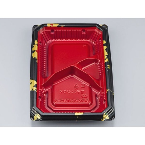 シーピー化成 弁当容器 BFNアルバ25-3 輪島内赤 本体 発泡画像