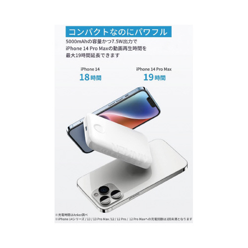 321 MagGo Batteryホワイト 白いデザインのバッテリーが正面に配置されている様子