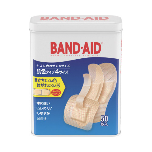 バンドエイド肌色タイプ　４サイズ　５０枚×６画像
