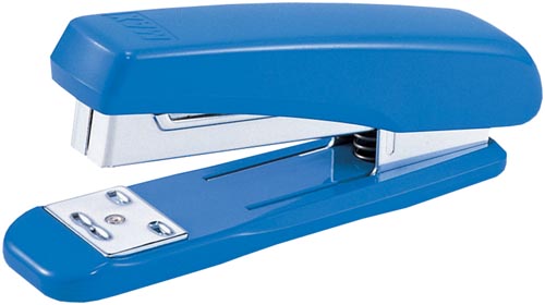 中型ホッチキス　３号針用　ハンディタイプ　ブルー画像