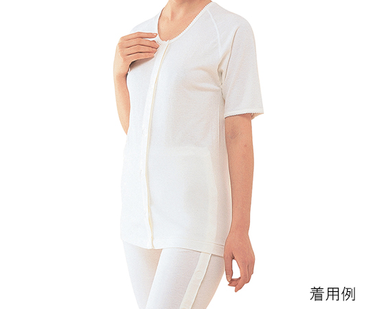 ワンタッチ肌着 婦人用前開き　5分袖（ホック）画像