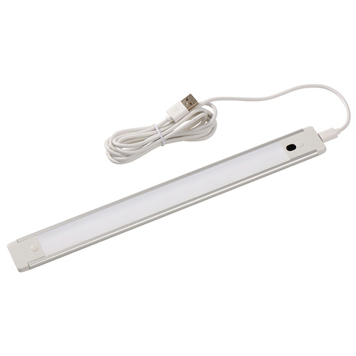 ｽﾘﾑ&ﾌﾗｯﾄLEDﾗｲﾄ(LED多目的灯)ﾎﾞﾀﾝｽｲｯﾁ USB電源 本体ｻｲｽﾞ30cm 電球色 1台画像